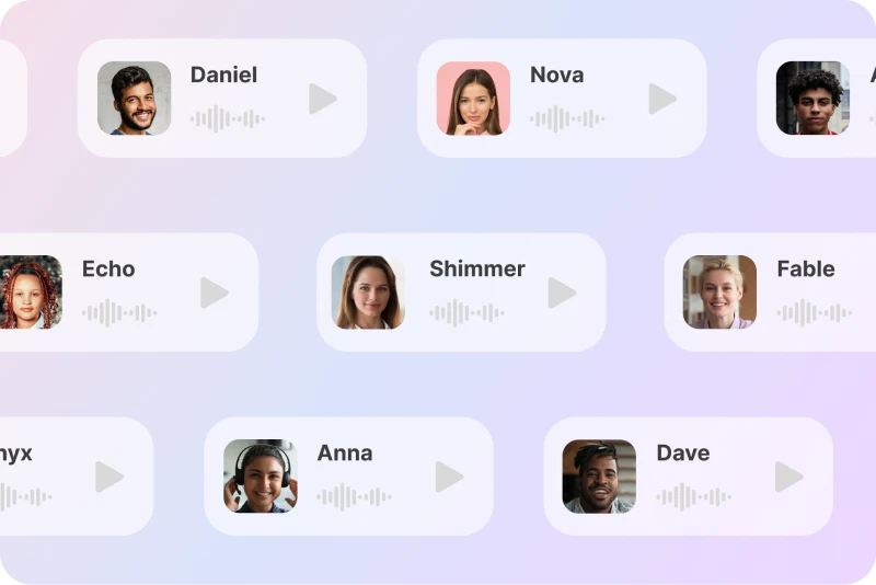Imagen que muestra una voz con múltiples opciones de locución