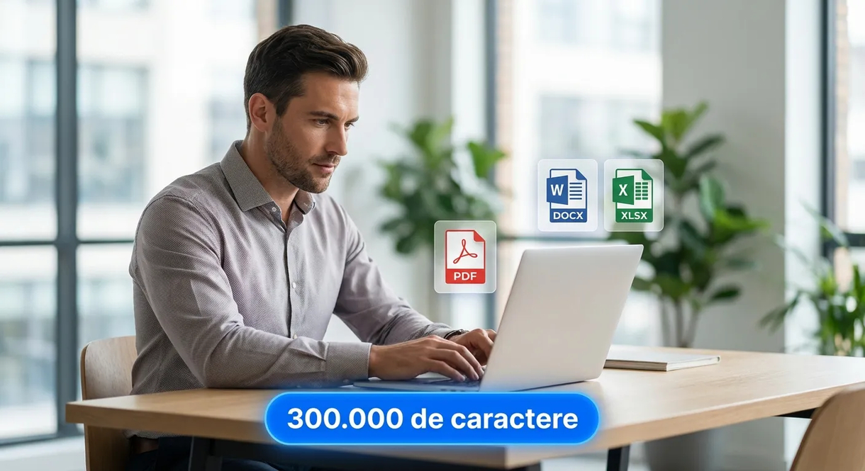 Imagine care arată că traducătorul de documente Transmonkey poate gestiona orice format și orice dimensiune