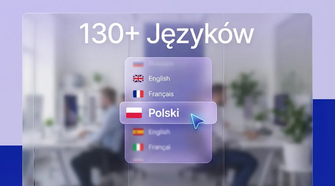 Obraz pokazuje, że Transmonkey obsługuje ponad 130 języków tłumaczenia