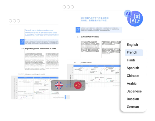 Obraz przedstawiający funkcję tłumacza dokumentów Transmonkey