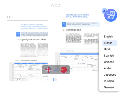Image showing the feature of Transmonkey Document Translator